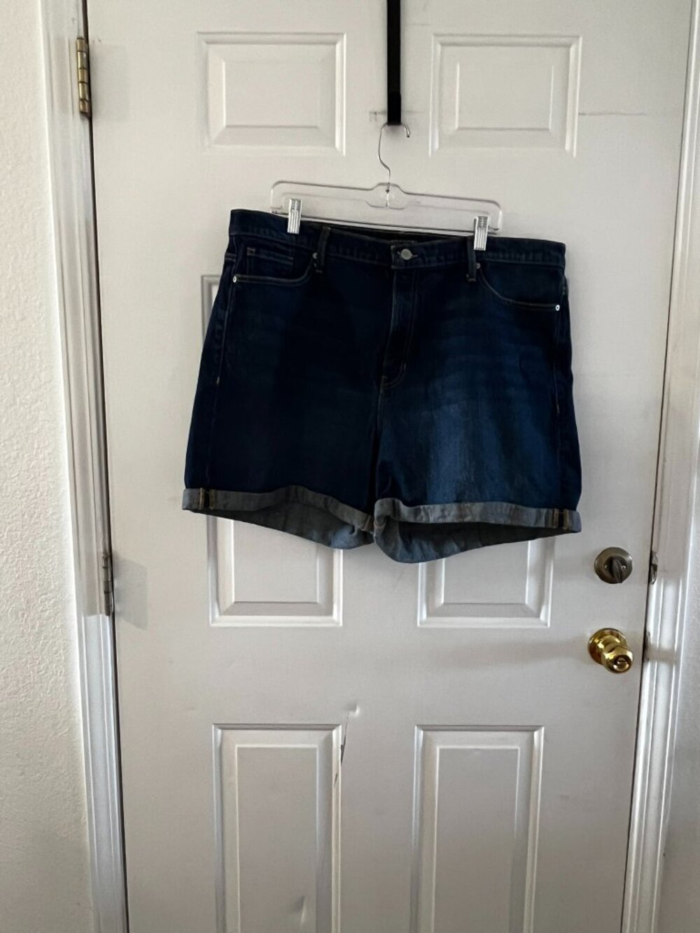 Banana Republic Premium Clean Rinse Roll Cuff High-Rise Jean Shorts Sz 35 - Picture 9 of 12